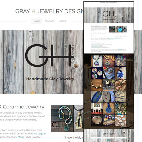 Screen shot of GH Design website